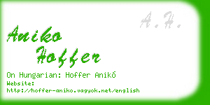 aniko hoffer business card
